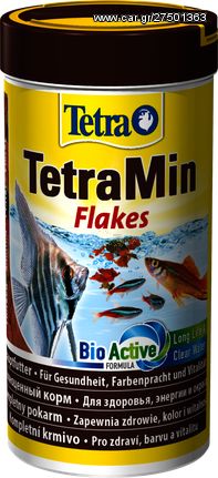 Πλήρης Τροφή για Τροπικά Ψάρια Tetra Min Flakes 1lt/200gr