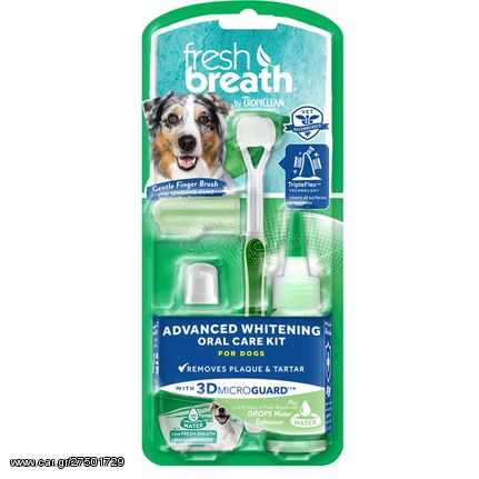 Tropiclean Fresh Breath Advanced Whitening  Oral Care Kit Σετ Οδοντικής Υγιεινής Medium/Large