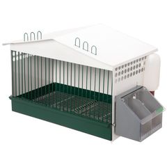 Γαλβανιζέ Μεταλλικό Κλουβί για Πέρδικες Copele - 1 Τμήματος, Άσπρο/Πράσινο, Διαστάσεων: 52X31X36cm