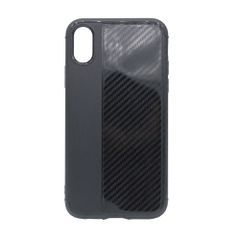 Θήκη σιλικόνης Carbon Fiber για iPhone X/Xs - Μαύρο