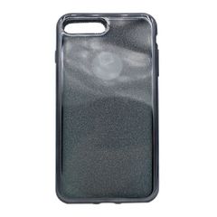 Θήκη TPU με αποσπώμενο Glitter για iPhone 7 Plus / 8 Plus - Σκούρο Ασημί