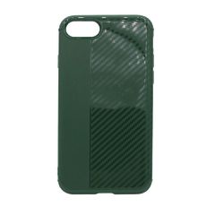 Θήκη σιλικόνης Carbon Fiber για iPhone 7/8 - Πράσινο