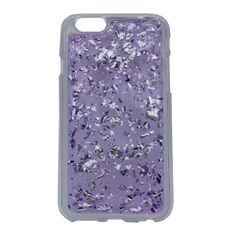Θήκη TPU Leaf Glitter για iPhone 6/6s - Μωβ