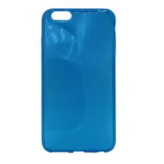 Θήκη TPU διάφανη με mat πλάτη για iPhone 6/6S Plus - Μπλε