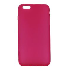 Θήκη TPU διάφανη με mat πλάτη για iPhone 6/6S Plus - Ροζ