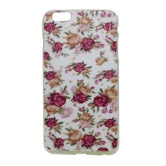 Θήκη σιλικόνης με σχέδιο 'Flower' για iPhone 6/6S Plus - Λευκό