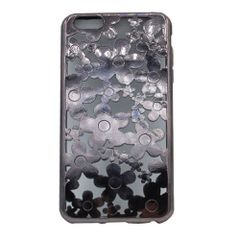 Θήκη σιλικόνης με σχέδιο λουλούδια για iPhone 6/6s Plus - Ροζ