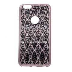 Θήκη σιλικόνης με σχέδιο για iPhone 6/6S Plus- Απαλό Ροζ