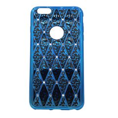 Θήκη σιλικόνης με σχέδιο για iPhone 6/6S Plus - Μπλε
