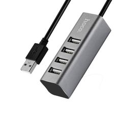 Μετατροπέας USB 2.0 Hub Hoco HB1 4 Θέσεων - Γκρι