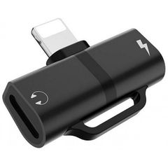 Αντάπτορας Hoco LS20 2 σε 1 Lightning σε 2 Εξόδους Lightning 2.0A - μαύρος