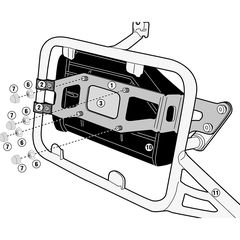 ΚΙΤ για Εργαλείοθήκη GIVI TL5102KIT για BMW 1200GS ADV 2006-13 για εργοστασιακά κάγκελα BMW 