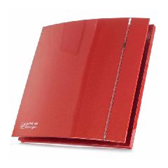 Εξαεριστήρας μπάνιου Φ99 8w κόκκινο χρώμα S SILENT DESIGN 100 CZ με χαμηλή στάθμη θορύβου και τάμπερ αντεπιστροφής