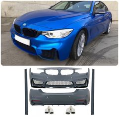 FULL BODY KIT BMW 4 Series F32 Coupe F33 Cabrio (2013-2019) M4 Design with Exhaust Muffler Tips ACS Design