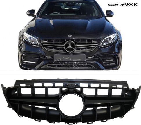 MAΣΚΑ ΕΜΠΡΟΣ Mercedes E-Class W213 S213 C238 A238 (2016-up) Black E63 AMG Design