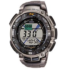 Ρολόι ανδρικό Casio Protrek Tough Solar PRG-240T-7ER με μπρασελέ και ψηφιακό καντράν