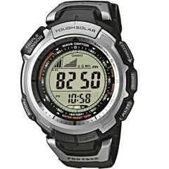 Ρολόι ανδρικό Casio Protrek Tough Solar PRW-1300-1VER με Rubber και ψηφιακό καντράν