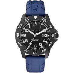 Ρολόι ανδρικό Nautica NSR 103 A13028G με Rubber και μαύρο καντράν