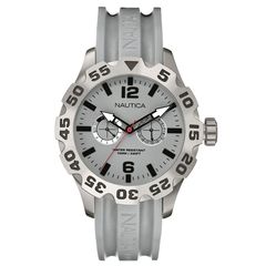 Ρολόι ανδρικό Nautica BDF 100 A16615G με Rubber και γκρι καντράν