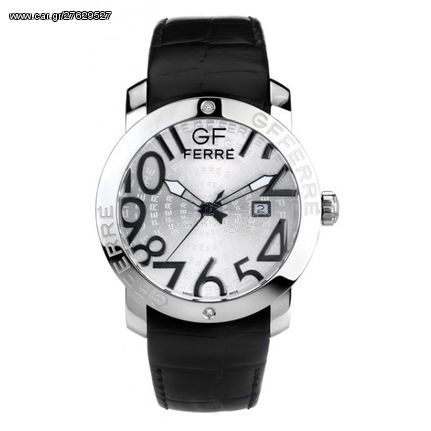 Ρολόι γυναικείο Gianfranco Ferre GF9102M02D Fashion με δερμάτινο λουρί και ασημί καντράν