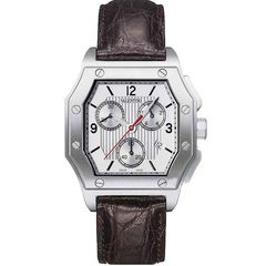 Ρολόι ανδρικό Valentino V39LCQ9902S497 με δερμάτινο λουρί και λευκό καντράν