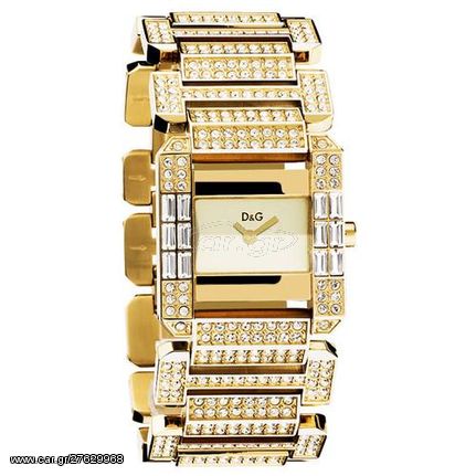 Ρολόι γυναικείο D+G Royal Ladies Crystal DW0220 με μπρασελέ και σαμπανιζέ καντράν