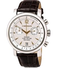 Ρολόι ανδρικό Wenger Urban Vintage Chrono 01.1043.110 με δερμάτινο λουρί και εκρού καντράν