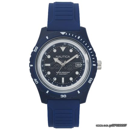 Ρολόι ανδρικό Nautica Ibiza Collection NAPIBZ005 με rubber και μπλε σκούρο καντράν