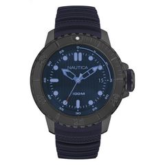 Ρολόι ανδρικό Nautica NMX Dive 15 NAD20509 με Rubber και μπλε καντράν