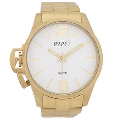 Ρολόι Unisex Oozoo Steel OSGR02 με μπρασελέ και λευκό καντράν