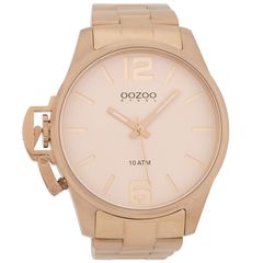 Ρολόι Unisex Oozoo Steel OSGR10 με μπρασελέ και ροζ χρυσό καντράν