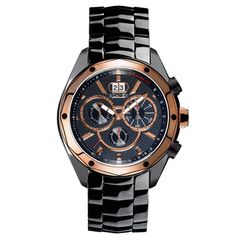 Ρολόι ανδρικό Roamer Stingray Sport R409851495540 Chronograph με μπρασελέ και μαύρο καντράν