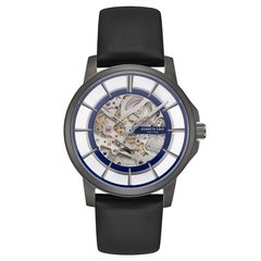 Ρολόι ανδρικό Kenneth Cole Automatic KC50227002 με δερμάτινο λουρί και διαφανές Skeleton καντράν