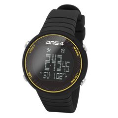 Ρολόι ανδρικό Das.4 FT07 Black Functional Bike edition 60021 Smartwatch με Rubber και ψηφιακό καντράν