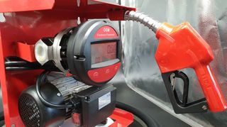 ΚΙΤ ΑΝΤΛΙΑ ΠΕΤΡΕΛΑΙΟΥ 0,5HP 220V ΣΕ ΒΑΣΗ ΜΕ  ΗΛΕΚΤΡΟΝΙΚΟ ΜΕΤΡΗΤΗ ΜΑΝΙΚΑ ΚΑΙ ΛΑΣΤΙΧΟ 4M-thumb-1