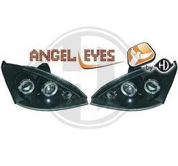 ΦΑΝΑΡΙΑ ΕΜΠΡΟΣ Headlights FORD Focus 98-04 angel eyes