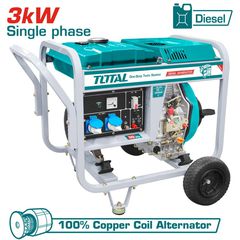 Γεννήτρια πετρελαίου  TOTAL 2.800W 3.5KVA ( TP430001 )