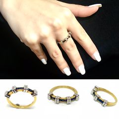 Δαχτυλιδι 18k με Ζαφειρια-thumb-19