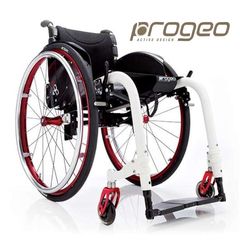 Αναπηρικό αμαξίδιο ελαφρού τύπου Ego - Λευκό και κόκκινο 39 εκ.
