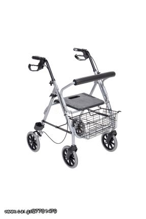 Περιπατητήρας Τροχήλατος Rollator Αλουμινίου Silver 0808491