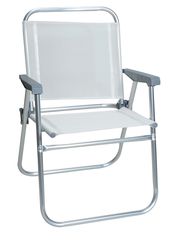 Καρέκλακι Παραλίας Αλουμινίου Πτυσσόμενο Λευκό 52x56x80υψ EPAM 03.CH-150-W