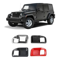 Jeep Wrangler (JK) 2007-2018 Εσωτερικές Διακοσμητικές Χούφτες Πορτών