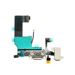 Καλωδιοταινία Flex φόρτισης/ ακουστικών για iPhone 5s Λευκό Charging port dock Audio flex