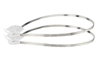 Στέφανα γάμου λευκά από ασήμι 925 - Ioannis Collection - D207L