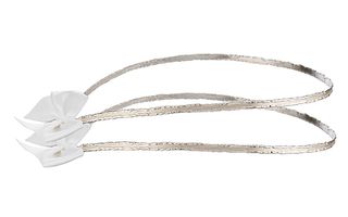 Στέφανα γάμου λευκά από ασήμι 999 - Ioannis Collection - D220L