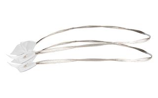 Στέφανα γάμου λευκά από ασήμι 925 - Ioannis Collection - D213L