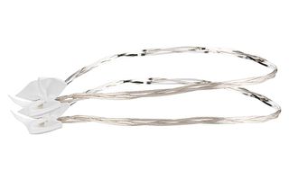 Στέφανα γάμου λευκά από ασήμι 925 - Ioannis Collection - D214L