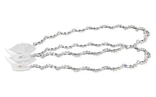 Στέφανα γάμου λευκά από ασήμι 925 με πέτρες P.Q. EUROPEAN CRYSTALS - Ioannis Collection - D221L