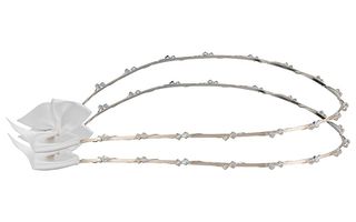 Στέφανα γάμου λευκά από ασήμι 925 με πέτρες P.Q. EUROPEAN CRYSTALS - Ioannis Collection - D222L