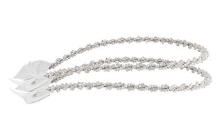 Στέφανα γάμου λευκά από ασήμι 925 με κρύσταλλα και πέρλες P.Q. EUROPEAN CRYSTALS - Ioannis Collection - D232L